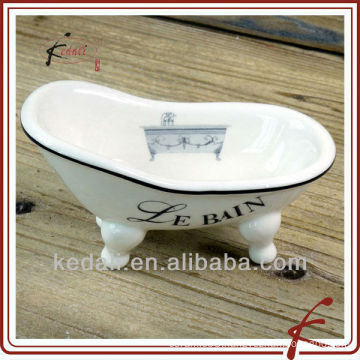 White Glaze Ceramic hotel soap dish